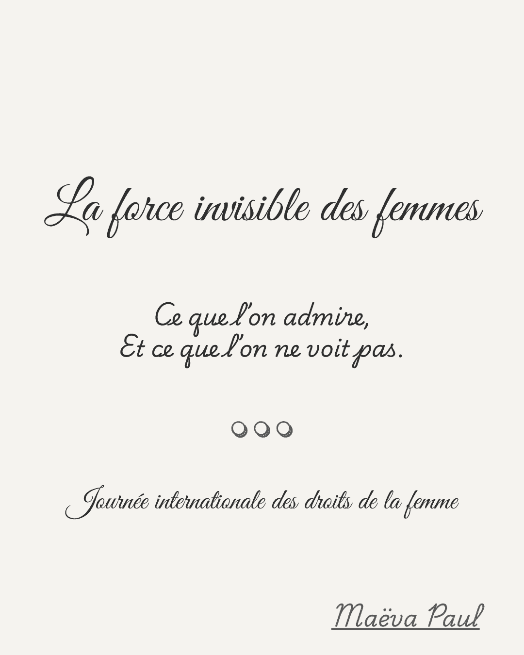 Fragment visuel illustrant le texte Être femme — force fragilité et ce que personne ne voit — Maëva Paul