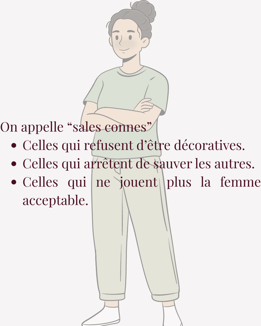 Explication sales connes — femme décorée et rôle social — Maëva Paul