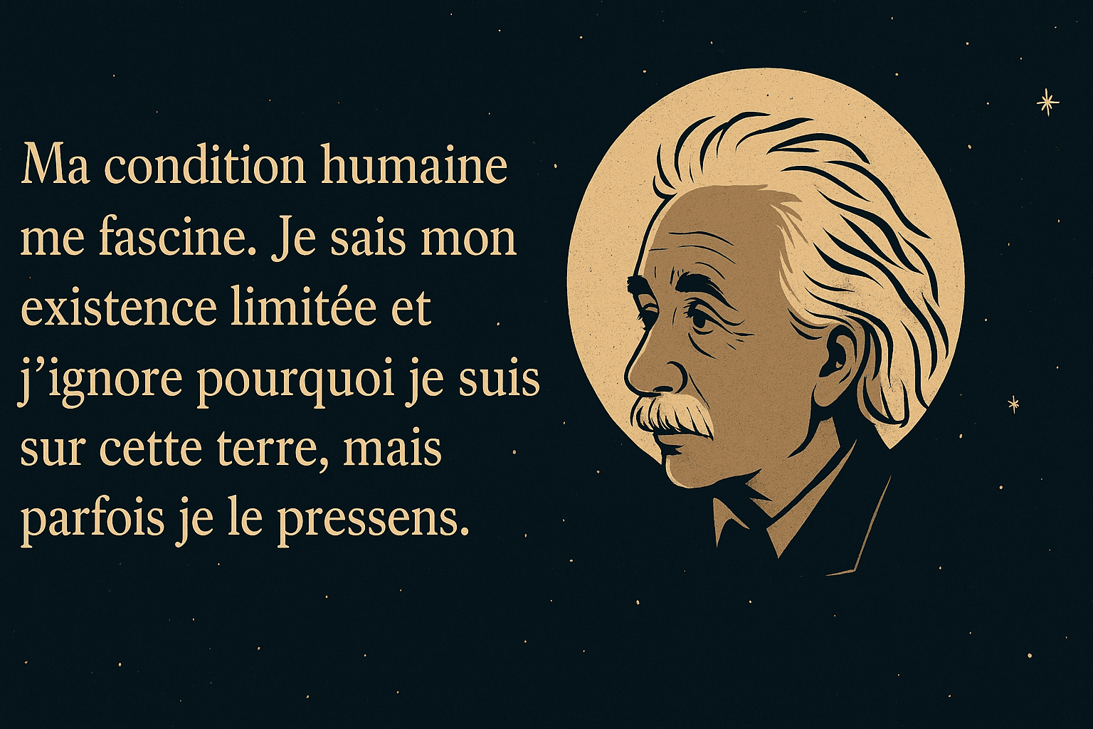 Citation d'Albert Einstein sur la condition humaine et la recherche de sens — Comment je vois le monde — Maëva Paul