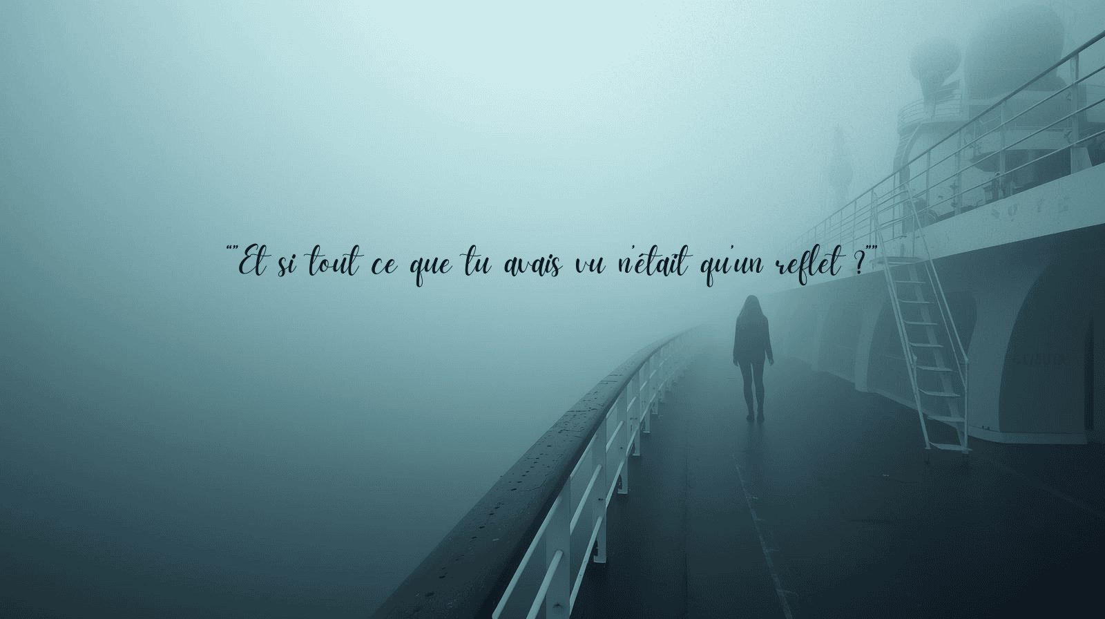 Neige sur un quai de bateau — ambiance mélancolique — et si tout ce que tu avais vu n'était qu'un reflet — La Disparue de la Cabine 10 — Maëva Paul