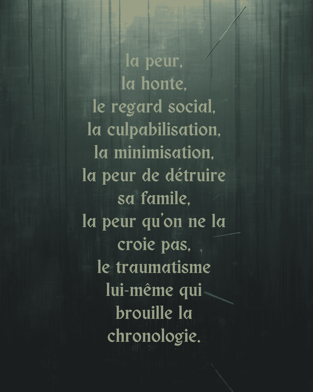 Infographie sur les raisons du silence des victimes de violences sexuelles — peur, honte, regard social, culpabilisation, traumatisme — Maëva Paul
