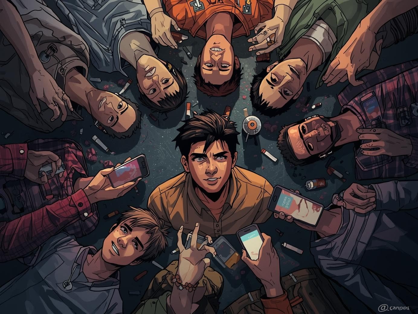 Groupe d'adolescents avec comportements à risque — pression des pairs — analyse Thirteen — Maëva Paul