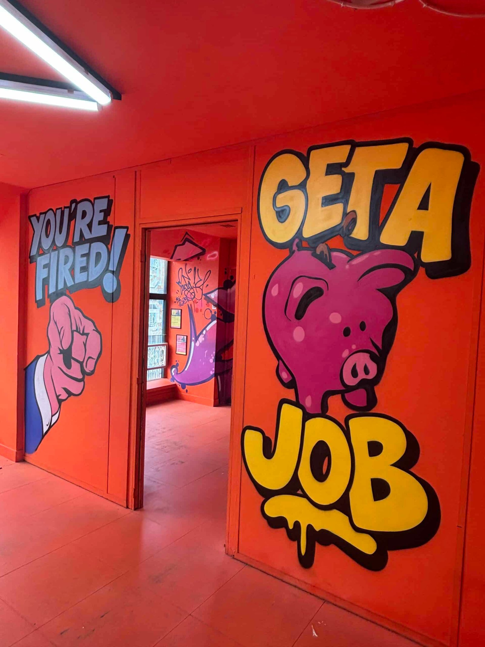 Mur You're fired / Get a job — Zoo Art Show