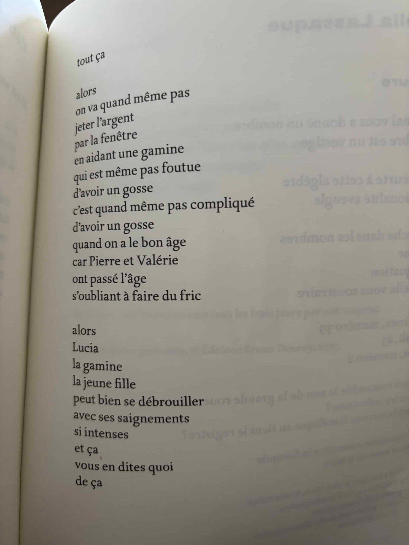 Poème Et ça vous en dites quoi de ça de Patrice Luchet, page 3, anthologie Liberté visas pour un monde ouvert